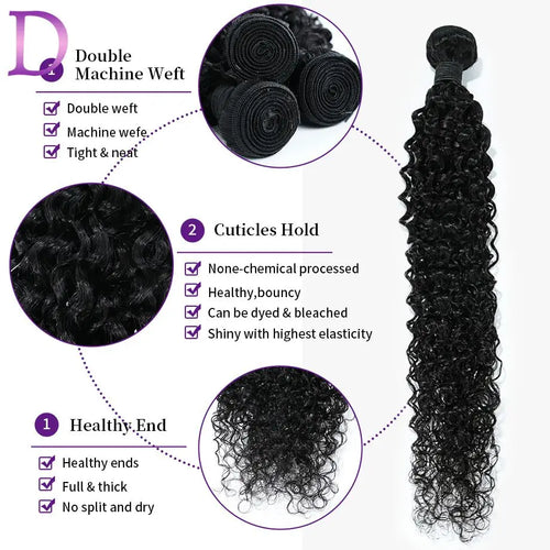 Deep Wave Human Hair Bundles 30 32 Inch 4/3/1PCS Bundles Brazilian Curly human Hair Double Weft Hair Extensions For Women