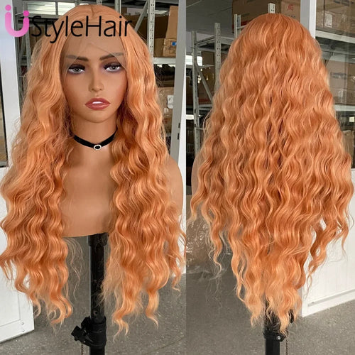 Silver Wig with White Highlights Synthetic Long Deep Wave Lace Front Wig Natural Looking Daily Use Cosplay Light Grey Lace Wigs
