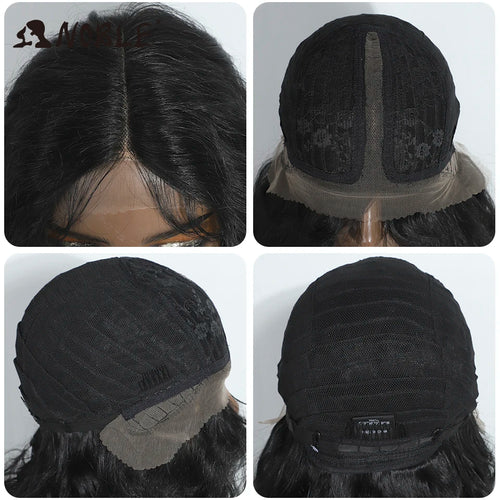 Noble Synthetic Lace Front Wig Long Curly 20 Inch Long Medium Part Lace Wig For Women Lace Front Wig Ombre Blonde Cosplay Wig