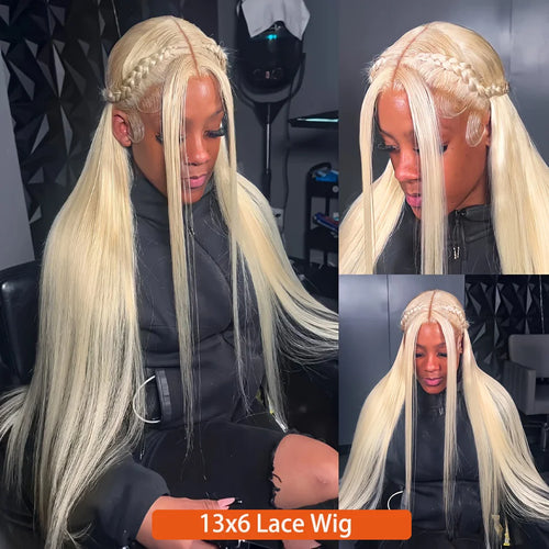 Wiggogo 30 Inches Lace Frontal Wigs Bone Straight Lace Front Wigs 13X4 13X6 Blonde 613 Lace Front Human Hair Wigs For Women
