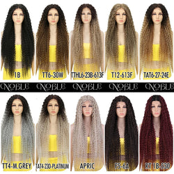 Noble Synthetic Lace Front Wig Long Curly 38 Inch Red Wig For Women Afro Kinky Curly Lace Front Wig Cosplay Blonde Lace Wig