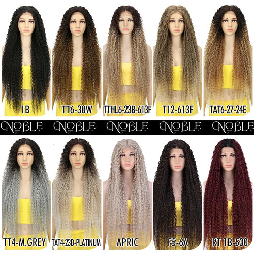 Noble Synthetic Lace Front Wig Long Curly 38 Inch Red Wig For Women Afro Kinky Curly Lace Front Wig Cosplay Blonde Lace Wig