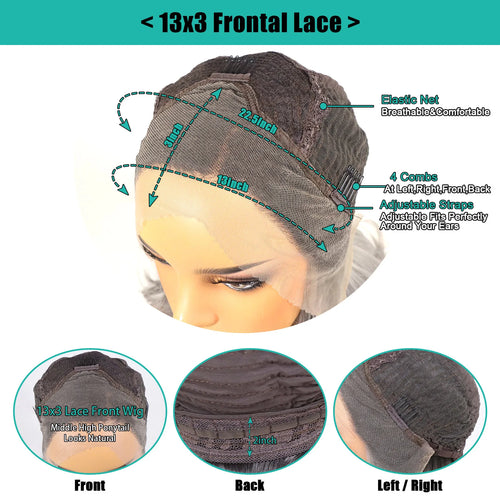 26 Inch Highlight Blonde Lace Front Wigs Wave Ash Blonde Colored Synthetic Hair Wig for Women 13x3 Heat Resistant Wig