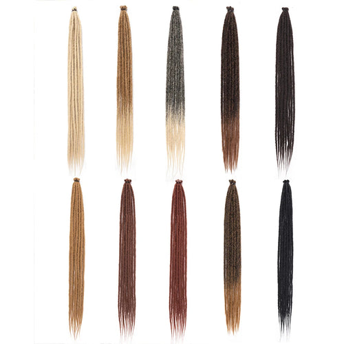 Synthetic Dreadlock Extensions 10 Root/pack Hippie Single Ended Dreads Ombre Loc Extensions 24 Inch Reggae Style Crochet Hair