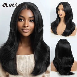 Noble Synthetic Lace Front Wig Straight Bangs Lace Wig 14 Inc Cosplay Ombre Blonde Wigs For Women Lace Wig Synthetic Lace Wig