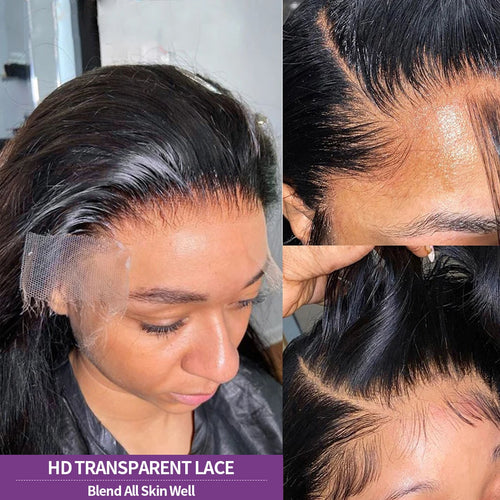 30 32inch Straight Lace Front Human Hair Wig 13x4 13X6 Transparent Lace Frontal Wig Brazilian 5x5 Closure Cheaper Wigs For Women
