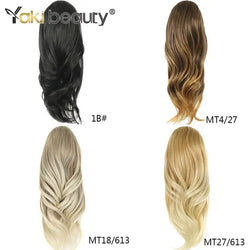Synthetic Wavy Drawstring Ponytail Extension 20" Long Wave Multi Layered Clip in Ponytail Hair Extensions Stand Up High Fake