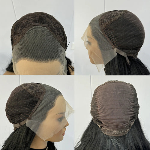 Brown Wig Long Straight Synthetic Lace Front Wigs for Women Brunette Hair Dark Chocolate Brown Lace Wigs Daily Use Party Cosplay