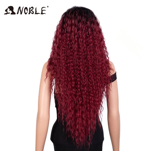Noble Synthetic Lace Front Wig 30 Inch Long Curly Hair Wigs Kinky Curly Wigs For Women Blonde Wig Lheaper Natural Wig Lace Wig