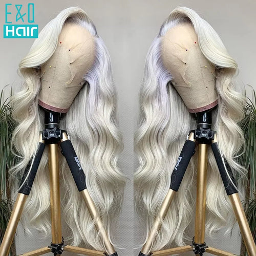 White Human Hair Wigs For Women Platinum Blonde Lace Front Wig Human Hair Straight Brazilian Remy Hair Transparent Lace Wigs
