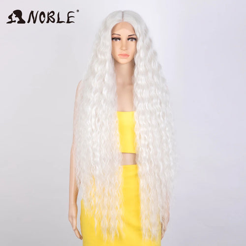 Noble Cosplay Synthetic Lace Wigs For Black Women Long Curly Hair 42 Inch Cosplay Blonde Ombre Lace Front Wig Synthetic Lace Wig