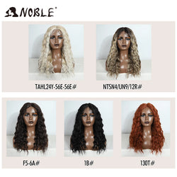 Noble Synthetic Lace Front Wig Long Curly 20 Inch Long Medium Part Lace Wig For Women Lace Front Wig Ombre Blonde Cosplay Wig