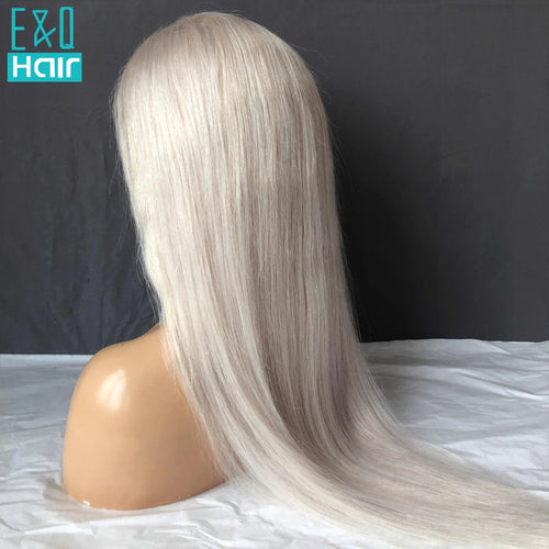 White Human Hair Wigs For Women Platinum Blonde Lace Front Wig Human Hair Straight Brazilian Remy Hair Transparent Lace Wigs