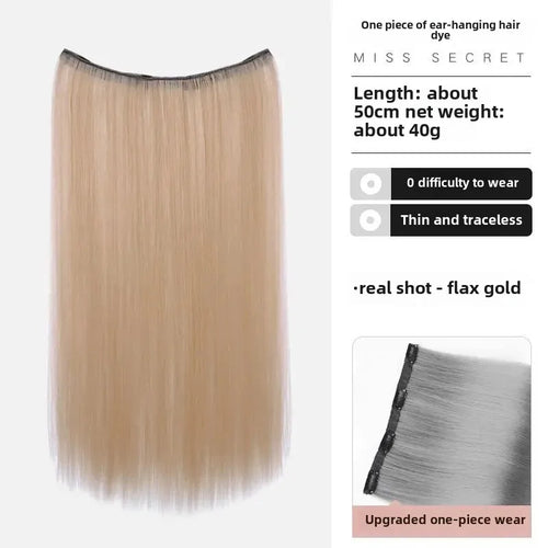 Pink Hair Extension Piece Invisible Traceless Inner Dyed Highlighted Hair Extensions Full Volume Colorful Hair Pieces