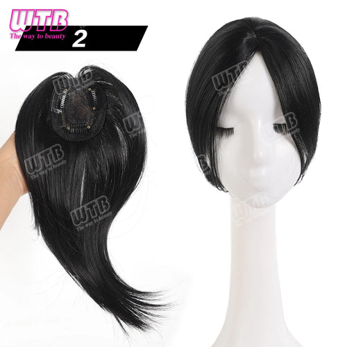 WTB Synthetic Bangs Clip-In Bangs Extension Natural Fake Fringe Topper Hairpiece Invisible Clourse Bangs Covers Hairpieces Hair