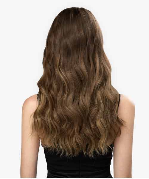 SARLA Synthetic Wave Invisible Wire With Clips Hair Extensions Fish Line Natural Blonde Clip In Hairpiece Fake Hair Piece