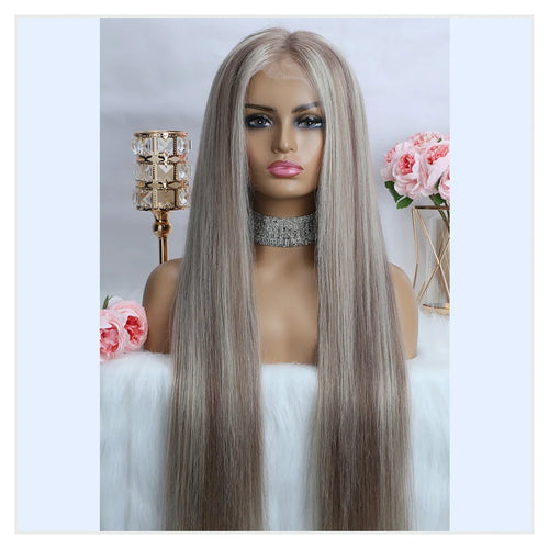 Ash Blonde Highlight Body Wave Human Hair Wig Blonde 613 Hd Lace Frontal Wig 13x6 Vietnamese Raw Hair Wigs For Women 250 Density