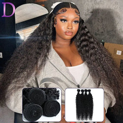 Deep Wave Human Hair Bundles 30 32 Inch 4/3/1PCS Bundles Brazilian Curly human Hair Double Weft Hair Extensions For Women