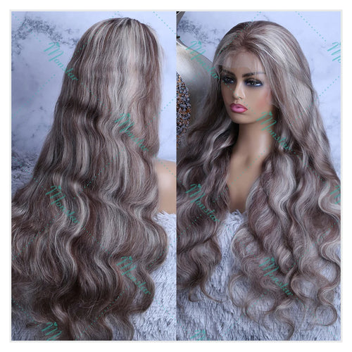 Ash Blonde Highlight Body Wave Human Hair Wig Blonde 613 Hd Lace Frontal Wig 13x6 Vietnamese Raw Hair Wigs For Women 250 Density