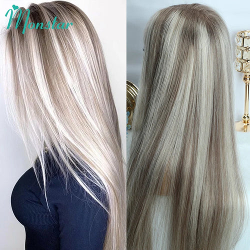 Ash Blonde Highlight Body Wave Human Hair Wig Blonde 613 Hd Lace Frontal Wig 13x6 Vietnamese Raw Hair Wigs For Women 250 Density