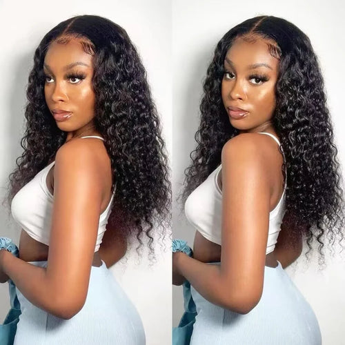 36 34 Inch Deep Wave Frontal Wig 13X6 Lace Brazilian Human Hair Wig 13x4 Lace Frontal Wig Kinky Curly Human Hair Wig For Women