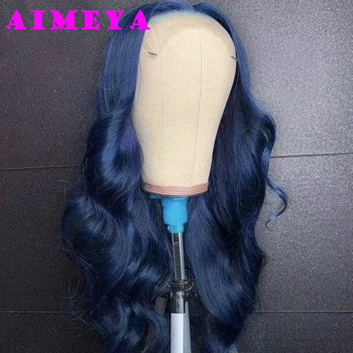 AIMEYA Platinum Blonde Lace Front Wigs for Women Long Natural Wave Synthetic Hair  Heat Resistant Fiber Hair Free Part