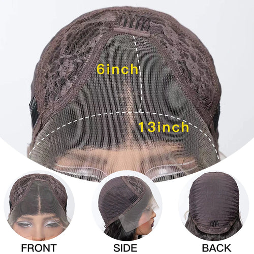 alt="ELEMENT 13x6 lace front synthetic wig straight white blonde daily party elegant hair for women"