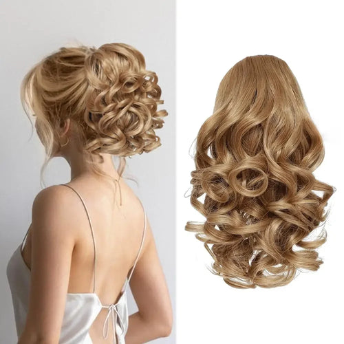 Curly Drawstring Ponytail – Short & Bouncy Synthetic Clip-In Extension