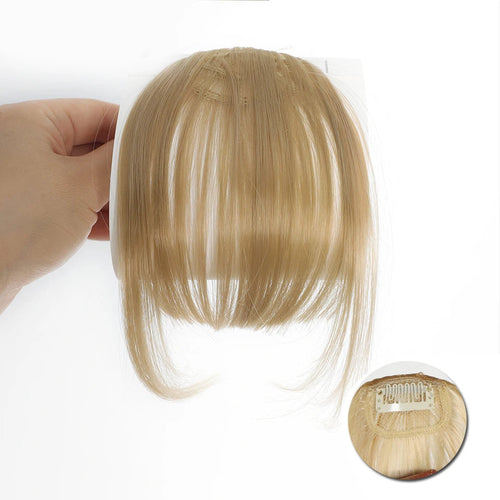 Synthetic Clip-In Air Bangs – Natural-Look Invisible Front Fringe Hairpiece for Women