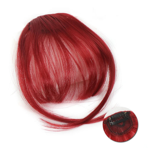 Synthetic Clip-In Air Bangs – Natural-Look Invisible Front Fringe Hairpiece for Women
