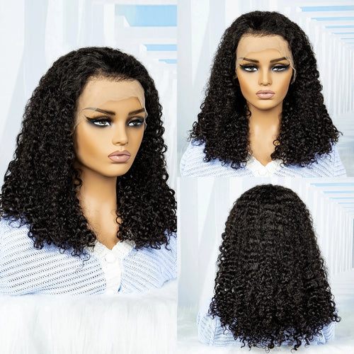 350% Density Red Water Wave Human Hair Wig – 13X4 Lace Frontal