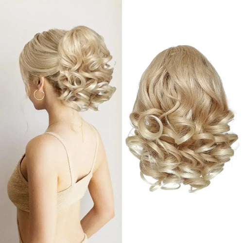 Curly Drawstring Ponytail – Short & Bouncy Synthetic Clip-In Extension
