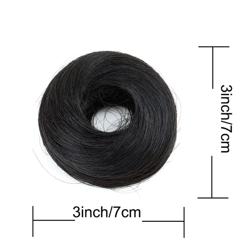 Syntetyczny, niechlujny kok, doczepiany chignon, mini gumka do włosów, gumki do koka, akcesoria do włosów w kształcie donuta, łatwe do noszenia