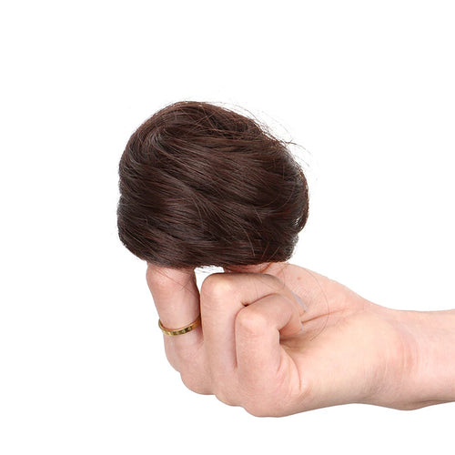 Synthetic Elastic Messy Bun Hairpieces Curly Scrunchie Black Blonde Brown Chignon Band Updo Donut for Women Fake Hair