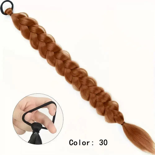 24-Inch Synthetic Long Braided Ponytail