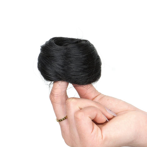 Synthetic Elastic Messy Bun Hairpieces Curly Scrunchie Black Blonde Brown Chignon Band Updo Donut for Women Fake Hair