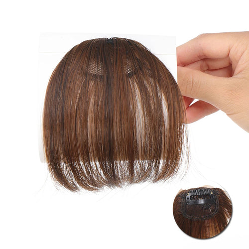 Synthetic Clip-In Air Bangs – Natural-Look Invisible Front Fringe Hairpiece for Women
