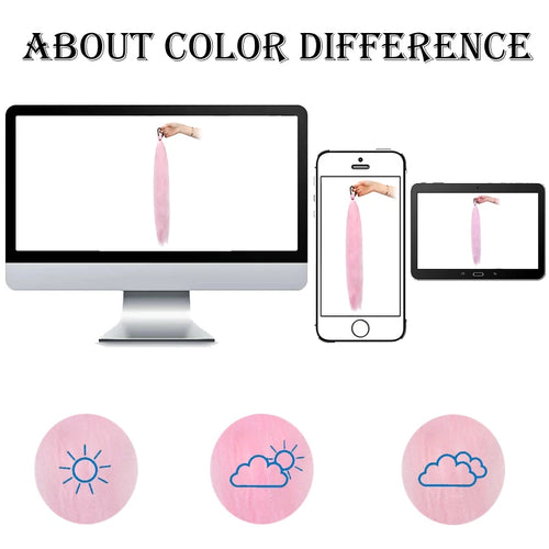 26Inch Synthetic Ponytail Extension with Elastic Tie Hair Band Long Yaki Straight Colored Braiding Ponytail Ombre Colors