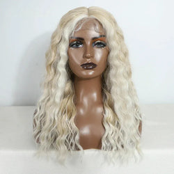 Noble 20 Inch Curly Synthetic Lace Front Wig – Ombre Blonde