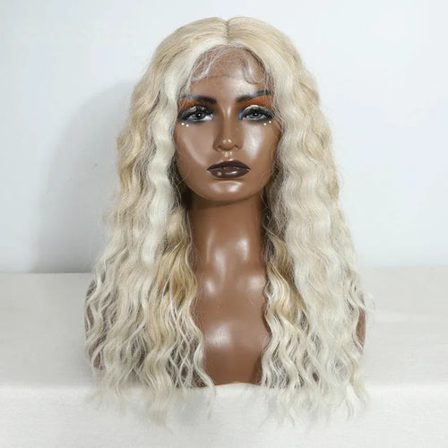 Noble 20 Inch Curly Synthetic Lace Front Wig – Ombre Blonde