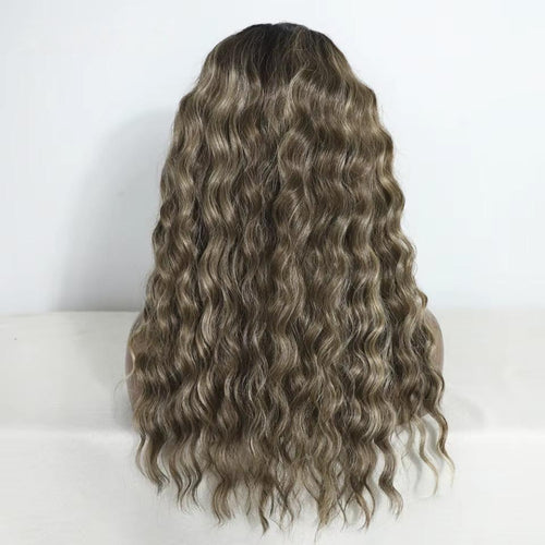 Noble 20 Inch Curly Synthetic Lace Front Wig – Ombre Blonde