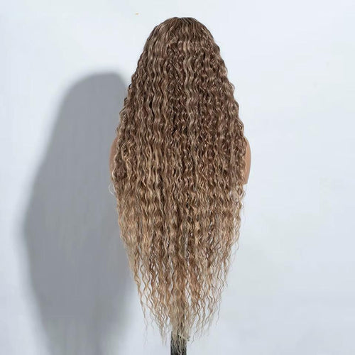 FREEDOM 34 Inch Curly Synthetic Lace Front Wig – Ombre Brown