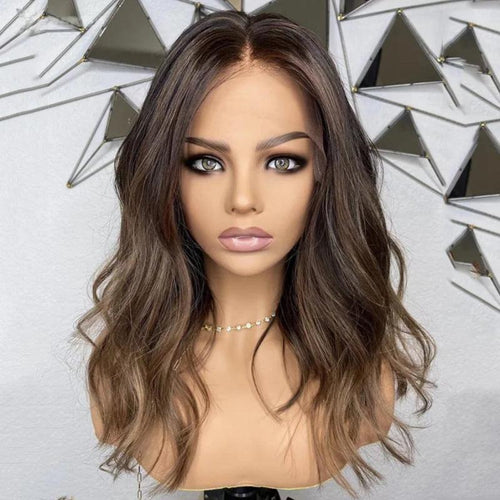 Short Human Hair Wig – 13×4 / 13×6 360 Lace, Blonde Highlights