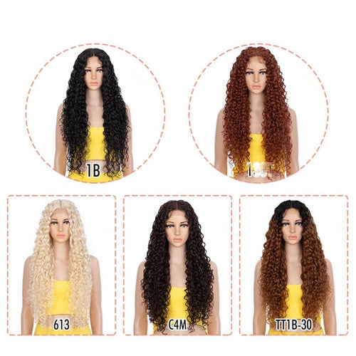 Synthetic Lace Front Wig 30 Inch Afro Kinky Curly