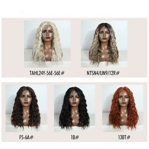 Noble 20 Inch Curly Synthetic Lace Front Wig – Ombre Blonde