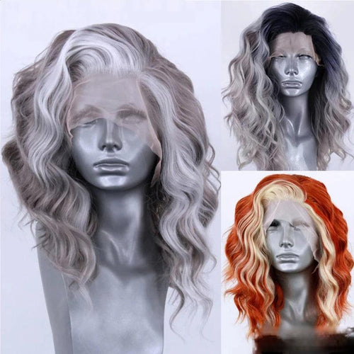 Synthetic Lace Front Wig – Long Brown, Pre-Plucked, Natural Hairline for Women