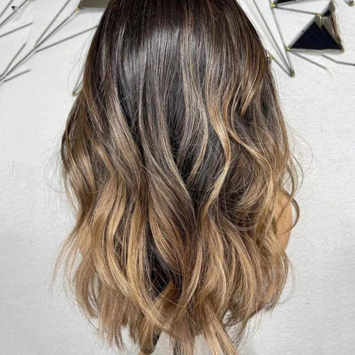 Short Human Hair Wig – 13×4 / 13×6 360 Lace, Blonde Highlights