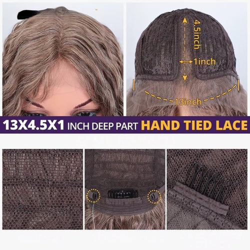 FREEDOM 34 Inch Curly Synthetic Lace Front Wig – Ombre Brown